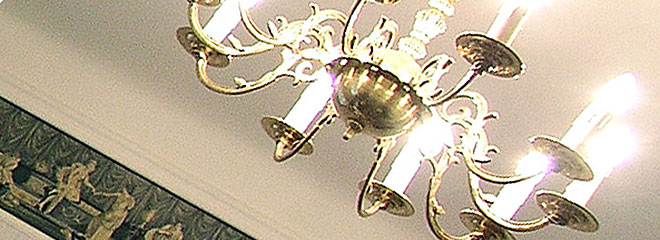 Studio White. Antique chandelier Studio White. Antique chandelier